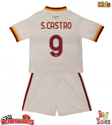 AS Roma Santiago Castro #9 Replica Away Stadium Kit for Kids 2026-27 Short Sleeve (+ pants)